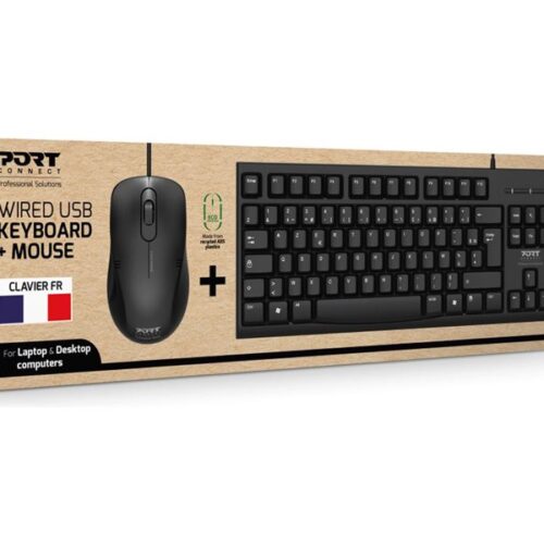 PORT DESIGNS pack keyboard + mouse BUDGET – WIRED – FR