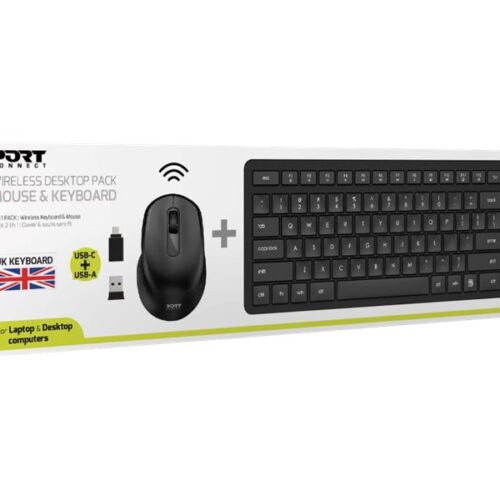 PORT DESIGNS Pack Keyboard + Mouse Medium Wireless – UK