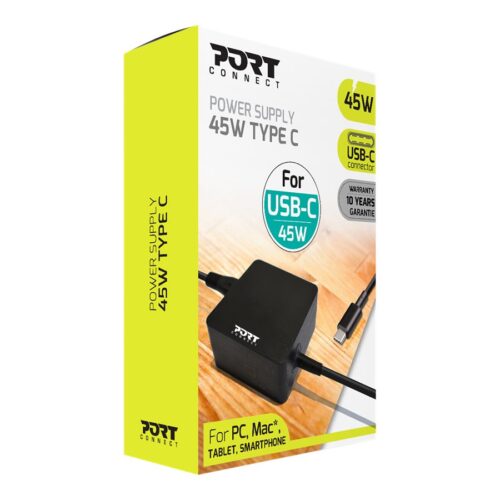 PORT DESIGNS power supply 45W – TYPE C – EU