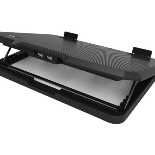 PORT DESIGNS Professional Ergonomic Cooling Notebook Stand for notebooks up to 17p Dual silent cooling fans USB-A