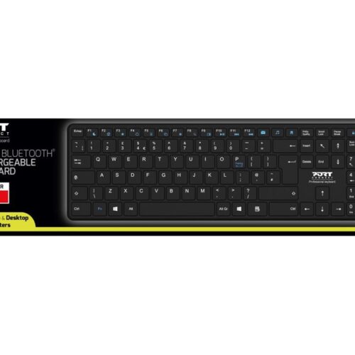 PORT DESIGNS Rechargeable Bluetooth Keyboard Ultra Slim and Elegant Design Rechargeable Battery 10meters Bluetooth range Compatible