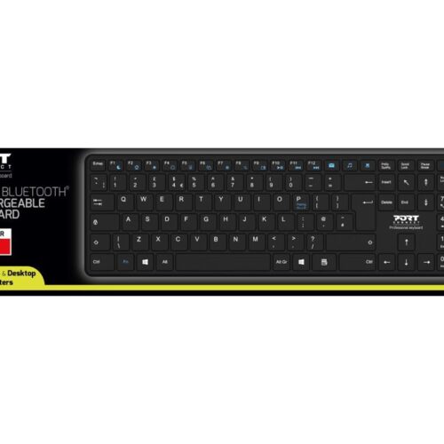 PORT DESIGNS Rechargeable Bluetooth Keyboard Ultra Slim and Elegant Design Rechargeable Battery 10meters Bluetooth range Compatible