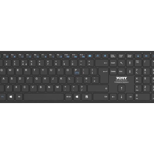 PORT DESIGNS Rechargeable Bluetooth Keyboard Ultra Slim and Elegant Design Rechargeable Battery 10meters Bluetooth range Compatible