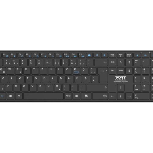 PORT DESIGNS Rechargeable Bluetooth Keyboard Ultra Slim and Elegant Design Rechargeable Battery 10meters Bluetooth range Compatible