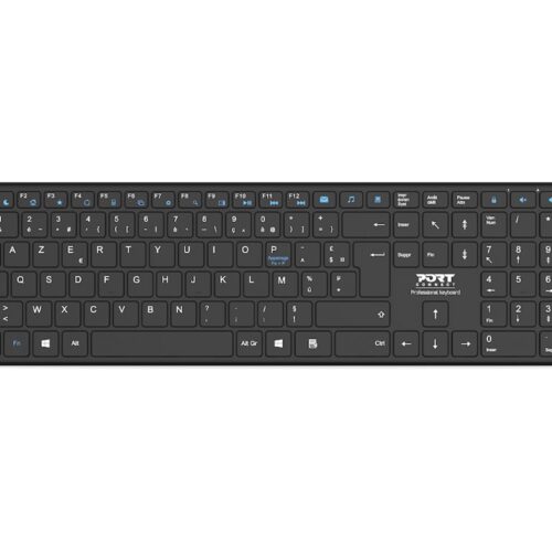 PORT DESIGNS Rechargeable Bluetooth Keyboard Ultra Slim and Elegant Design Rechargeable Battery 10meters Bluetooth range Compatible