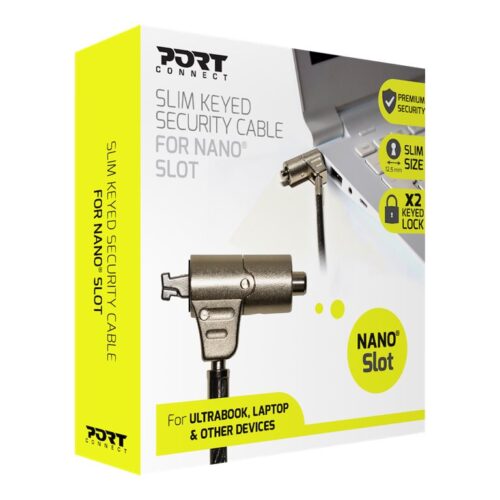 PORT DESIGNS SECURITY CABLE KEYED NANO SLOT