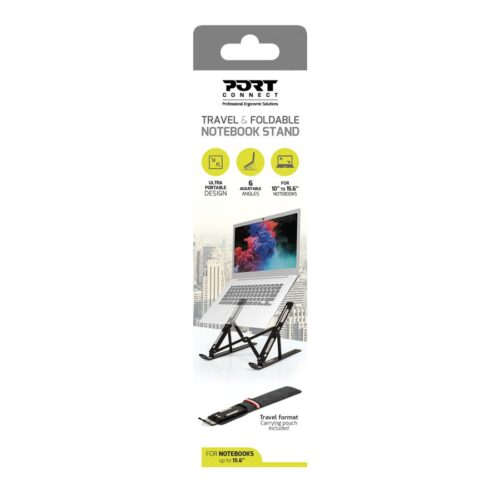 PORT DESIGNS Travel Foldable Ergonomic Notebook Stand for notebooks from 10p to 15.6p