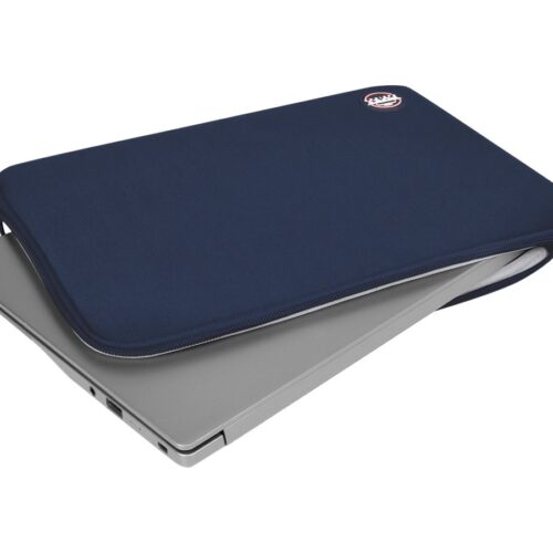 PORT DESIGNS Trendy Cotton Neoprene Laptop 13p-14p Sleeve L-shaped opening for easy access Stretchy cotton neoprene material Blue