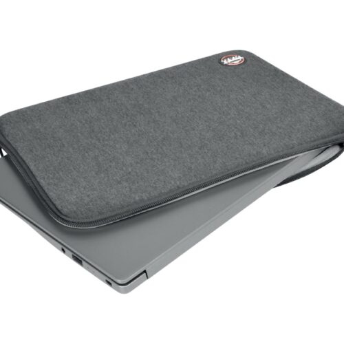 PORT DESIGNS Trendy Cotton Neoprene Laptop Sleeve 10p-12p L-shaped opening for easy access Stretchy cotton neoprene material Grey