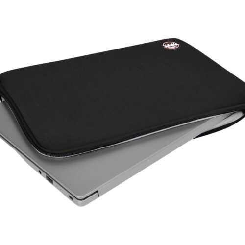PORT DESIGNS Trendy Cotton Neoprene Laptop Sleeve 11p-12p L-shaped opening for easy access Stretchy cotton neoprene material Black
