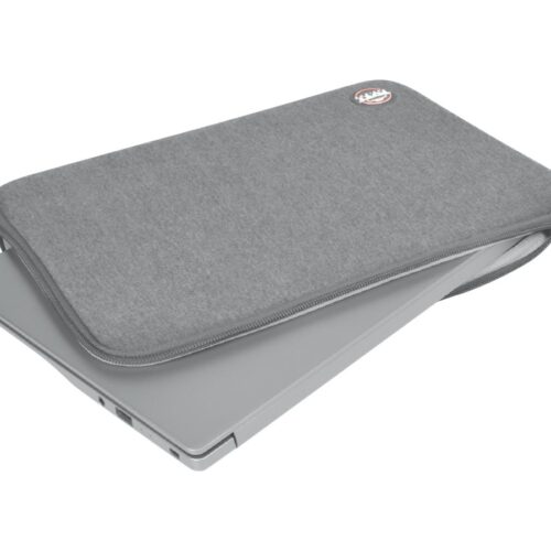 PORT DESIGNS Trendy Cotton Neoprene Laptop Sleeve 13p-14p L-shaped opening for easy access Stretchy cotton neoprene material Grey