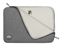 PORT DESIGNS Trendy Cotton Neoprene Laptop Sleeve 13p-14p L-shaped opening for easy access Stretchy cotton neoprene material Grey