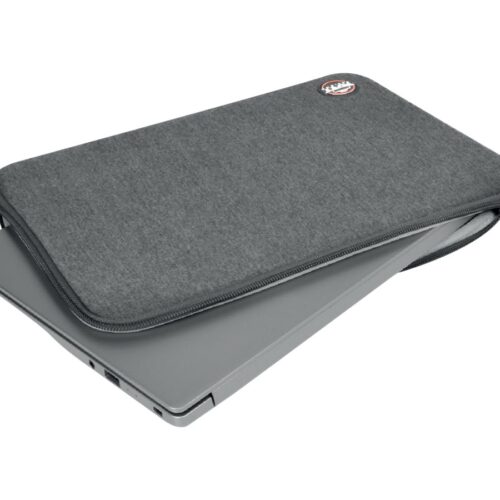 PORT DESIGNS Trendy Cotton Neoprene Laptop Sleeve 15.6p L-shaped opening for easy access Stretchy cotton neoprene material Grey