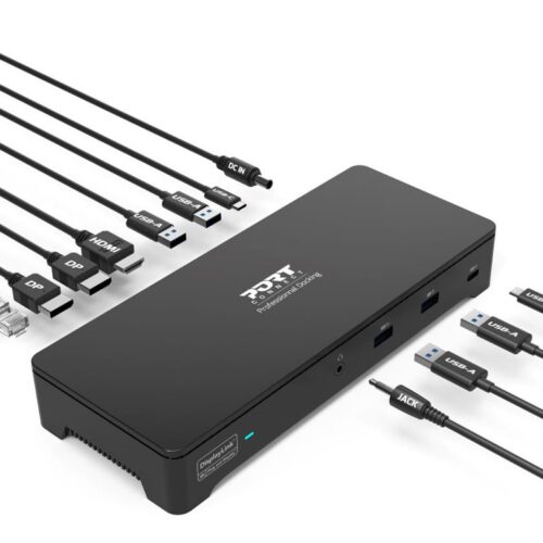 PORT DESIGNS Triple Screen Docking Station With 100W Power Dual USB-C & USB-A Connectivity Charges Laptops Up To 100W