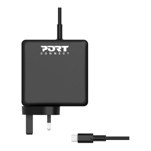 PORT DESIGNS Type C Universal Power Adapter 65W For Macbooks Notebooks Tablets Smartphones Up To 65W Type C Connector