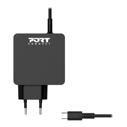 PORT DESIGNS Type C Universal Power Adapter 65W For Macbooks Notebooks Tablets Smartphones Up To 65W Type C Connector