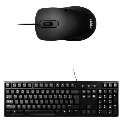 PORT DESIGNS US PACK Keyboard + Mouse Budget Wired US