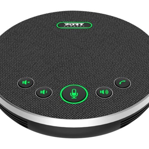 PORT DESIGNS USB Conference Speakerphone Conference Microphone + Speaker Suitable For Small & Medium Sized Rooms Up To 10 People