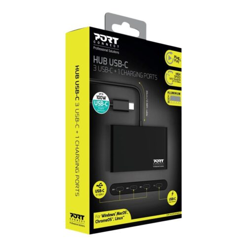PORT DESIGNS USB Hub Type-C 4Ports Type-C