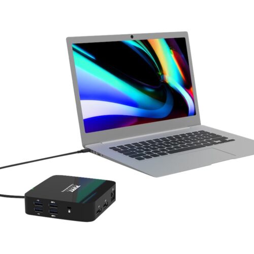 PORT DESIGNS USB Type C Travel Docking Station 2x4K Dual video display up to 4K 2x Display Port Charges laptops up to 85W