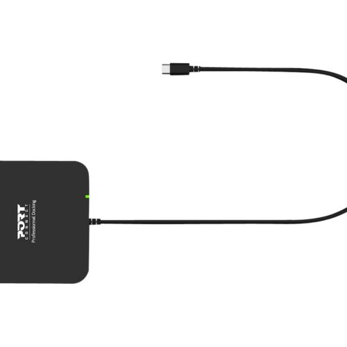 PORT DESIGNS USB Type C Travel Docking Station 2x4K Dual video display up to 4K 2x Display Port Charges laptops up to 85W