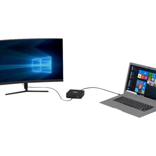 PORT DESIGNS USB Type C Travel Docking Station 2x4K Dual video display up to 4K 2x Display Port Charges laptops up to 85W
