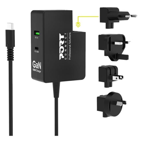 PORT DESIGNS Wall Charger Type C Pd 100W Gan – Universal Travel Plug