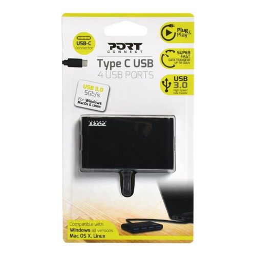 PORT USB HUB 4 PORTS TYPE C