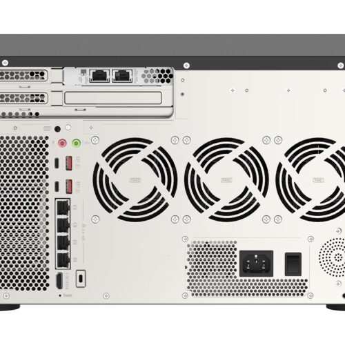 QNAP 12-Bay TurboNAS 8×3.5p HDD + 42.5p SSD SATA 6G Intel Xeon W-1250 6 cores 12 threads 3.3GHz 16Go DDR4 ECC RAM