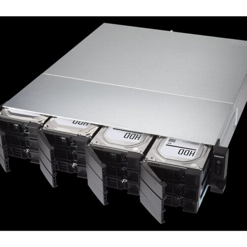 QNAP 12+6 Bay 2U NAS Intel Xeon D-1622 4cores/8threads 3.2GHz processor 32Go ECC DDR4 6×2.5p 12×3.5p SATA