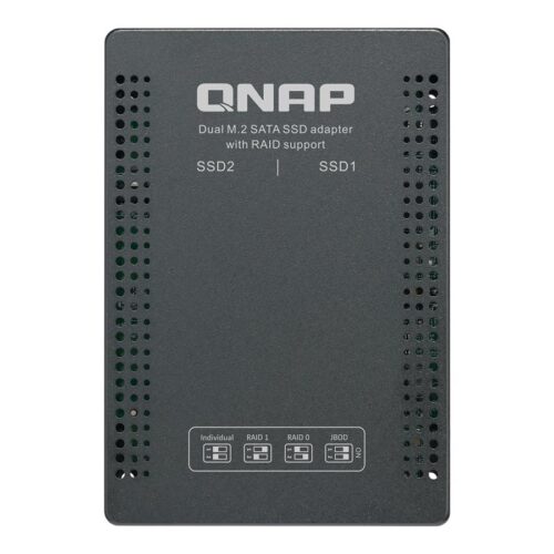QNAP 2.5p SATA to dual M.2 2280 SATA drive adapter hardware RAID 0/1 JBOD Individual disk modes