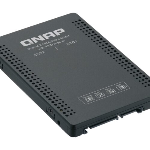 QNAP 2.5p SATA to dual M.2 2280 SATA drive adapter hardware RAID 0/1 JBOD Individual disk modes