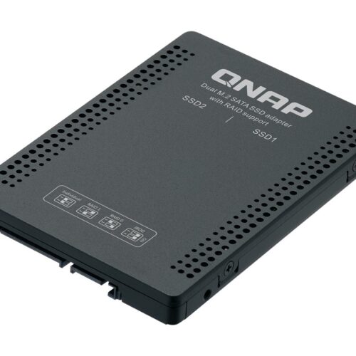 QNAP 2.5p SATA to dual M.2 2280 SATA drive adapter hardware RAID 0/1 JBOD Individual disk modes
