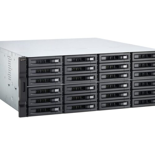 QNAP 24-Bay 4U Rackmount NAS Intel Xeon E-2236 6 cores/12 threads 3.4GHz processor 128Go ECC DDR4 24×2.5p/3.5p SATA