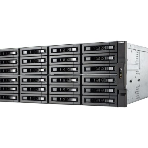 QNAP 24-Bay 4U Rackmount NAS Intel Xeon E-2236 6 cores/12 threads 3.4GHz processor 128Go ECC DDR4 24×2.5p/3.5p SATA