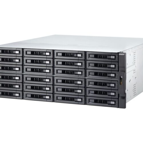 QNAP 24-Bay 4U Rackmount NAS Intel Xeon E-2236 6 cores/12 threads 3.4GHz processor 128Go ECC DDR4 24×2.5p/3.5p SATA