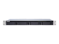 QNAP 4-Bay quad-core 1.7 GHz short-depth rackmount NAS with 100W power supply 2Go DDR3 SODIMM RAM max 8Go SATA 6Gb/s 1x 10GbE