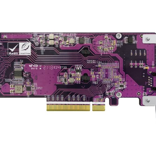 QNAP Card QM2 series 2xPCIe 2280 M.2 SSD slots PCIe Gen3x8 1xAQC113C 10GbE NBASE-T port
