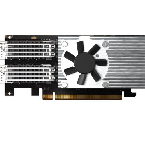 QNAP Dual-port QSFP28 100GbE network expansion card low-profile form factor PCIe Gen4 x16