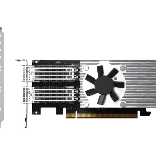 QNAP Dual-port QSFP28 100GbE network expansion card low-profile form factor PCIe Gen4 x16