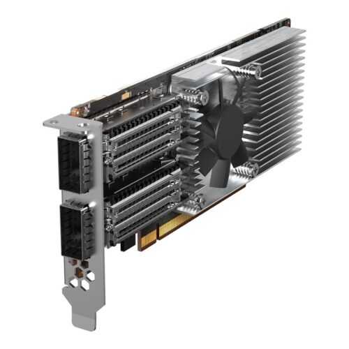 QNAP Dual-port QSFP28 100GbE network expansion card low-profile form factor PCIe Gen4 x16