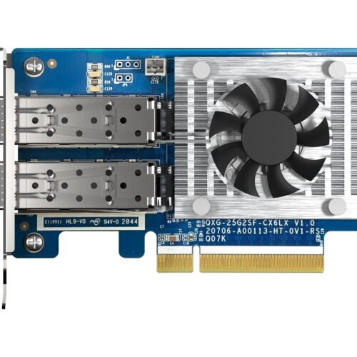 QNAP Dual-port SFP28 25GbE network expansion card low-profile form factor PCIe Gen4 x8