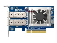 QNAP Dual-port SFP28 25GbE network expansion card low-profile form factor PCIe Gen4 x8