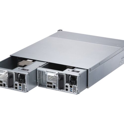 QNAP ES2486dc-2142IT-96G 24-Bay Enterprise ZFS NAS SAS 12G/6G Xeon D-2142IT 96Go RAM 7-LAN 4 SFP+ 3 RJ45 for Each Controller