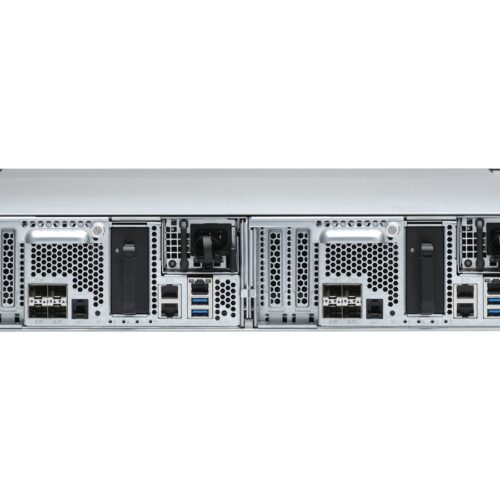 QNAP ES2486dc-2142IT-96G 24-Bay Enterprise ZFS NAS SAS 12G/6G Xeon D-2142IT 96Go RAM 7-LAN 4 SFP+ 3 RJ45 for Each Controller