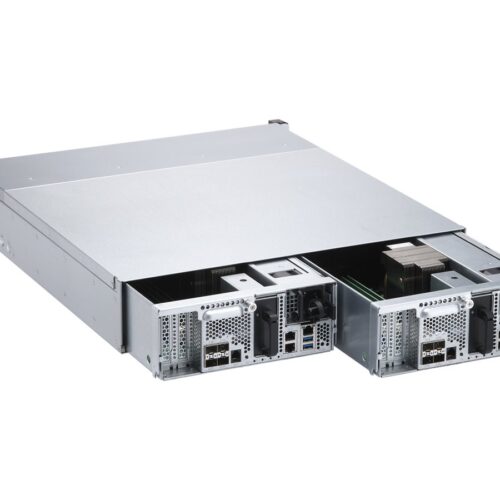 QNAP ES2486dc-2142IT-96G 24-Bay Enterprise ZFS NAS SAS 12G/6G Xeon D-2142IT 96Go RAM 7-LAN 4 SFP+ 3 RJ45 for Each Controller