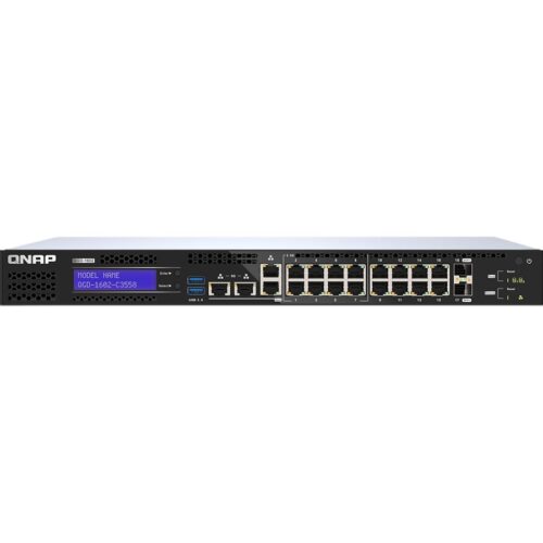 QNAP QGD-1602-C3758-16G 8×2.5GbE PoE ports 8x1GbE PoE ports 2xSFP+ 10GbE. 280W total power comsumption