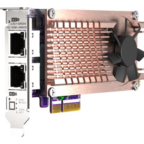 QNAP QM2 series Card 2xPCIe 2280 M.2 SSD slots PCIe Gen3x4 2xIntel I225LM 2.5GbE NBASE-T port