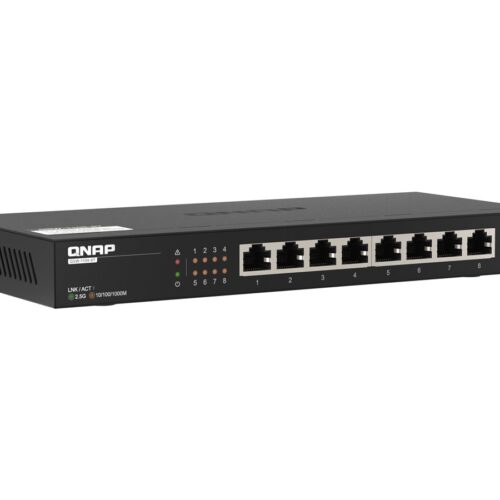 QNAP QSW-1108-8T 8 port 2.5Gbps auto negotiation 2.5G/1G/100M unmanaged switch