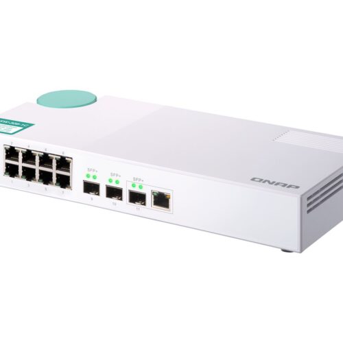 QNAP QSW-308-1C Eight 1GbE NBASE-T ports Three 10GbE SFP+ with shared one 10GBASE-T ports Unmanage Switch 10GbE NBASE-T
